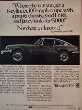 1970 Esquire Original Art Ad Advertisement The TRIUMPH GT-6+ 3000.00 picture