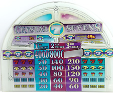 CRYSTAL SEVENS  Casino Slot Machine TOP ROUND Glass PAYOUT Panel Authentic IGT picture