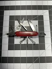 Victorinox Explorer Swiss Army 91MM Pocket Knife Red Name  7140 picture