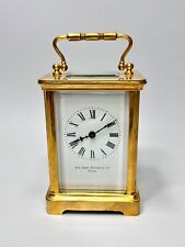 19c. Antique French Sir John Bennett Paris Brass Carriage Clock Gilt Brass Frame picture