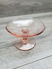 Vintage Pink Depression Glass Trinket Holder Pedestal picture