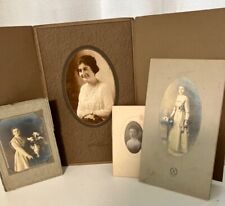 Antique Photos Victorian Bride Portraits Cabinet Cards  Brides Dresses 4 PC picture