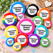 Compromised Immune System Badge Medical Alert Immunocompromised Pin Keyring picture