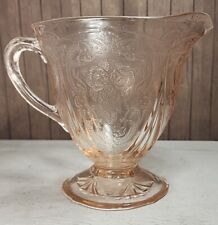 1930s Hazel Atlas Royal Lace Pink Depression Glass Footed Creamer Flawless EAPG picture