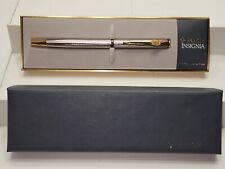 Vintage Parker Insignia Silver Plated Ball Point Pen Black Ink In Gift Box picture