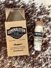 Vintage Bayer Luminaletten (Luminal) Sample Bottle w/ Box - Phenobarbital picture