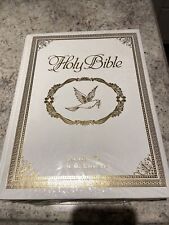 Dove Of Peace Holy Bible Catholic Edition 1991 NAB White & Gold Excellent Cond picture