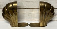 Vintage Frederick Cooper Solid Brass Art Deco Shell Bookends picture