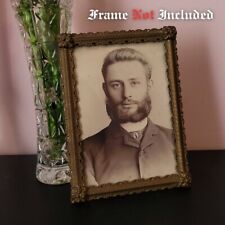 Antique Male Portrait Photograph 1890s Handsome Bearded Beau Photo 4 x 6 picture