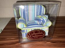 Unused Dritz Collectible Cushions Novelty Pin Cushion Blue Striped picture