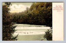 Akron OH-Ohio, Big Falls, Cuyahoga River, Antique, Vintage Souvenir Postcard picture