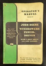 John Deere Operator’s Manual Windrowers Power-Driven with V-Belt, 12 and 16 foot picture