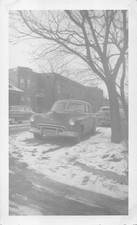 1948 Oldsmobile 98 1940s Photo Chrome Grille Winter Snow Dirty Headlights Cold picture