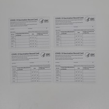 (4) CDC COVID-19 Vaccination Blank Card Collector Use Only picture