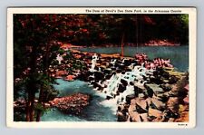 Winslow AR-Arkansas, Dam at Devil's Den State Park, Vintage Souvenir Postcard picture