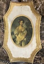 Vintage Italian Florentine Gold Gilded Wall Plaque Art Picture picture