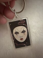 Very rare 1980s keychain Collectible Mask White Face ￼ black eyes collectible picture