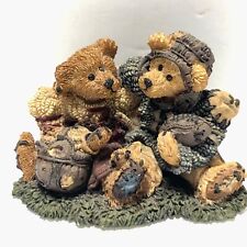 Boyds Bears Bearstone Figurine Grenville & Knute Football Buddies NM Vintage  picture