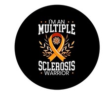 Multiple Sclerosis Warrior Awareness MS 2.25” Pinback Button Pin Badge picture