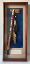 Authentic Native American Plains Indian Stone War Axe (in Frame 12x29) picture
