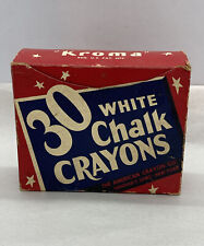 Vintage Kroma White Chalk Crayons No.930 Half Full / Collectible Advertising picture