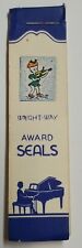 Vintage Wright Way Music Teacher💥 Award Seals Stamps Girl Playing Violin S-10  picture