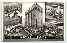 1920s NEW YORK HOTEL TAFT GRILL TAP ROOM COFFEE SHOP LOBBY POSTCARD P2093 picture