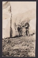 c 1912 RPPC Tents Flags Men Surveyors Alaska picture