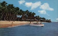 Fiji The Fijian Beach Teich Chrome Postcard Vintage Post Card picture