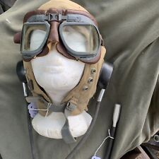 Ww2 RAF Type D Flying Helmet With Gosport Tubes And Nice RAF Mk8goggles picture