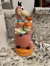 Vintage Hanna Barbera Flintstones Dino & Pebbles Table Lamp Nursery Kids Room picture