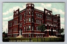 Pittsburg KS-Kansas, High School, Antique, Vintage Souvenir Postcard picture