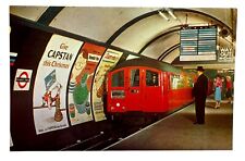 Vintage Postcard Tube Train Piccadilly Circus Station London Transport England picture