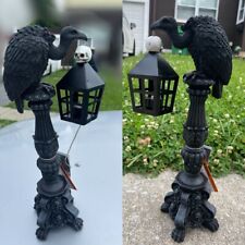At Home-Gothic LED Halloween Vulture on Stand, 18