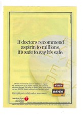 1998 Bayer Aspirin American Heart Association "Powerful Pain Relief..." Print Ad picture