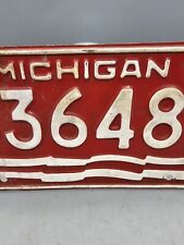1976 Michigan License Plate 436482 Bi-centenial Patriotic Flag  picture