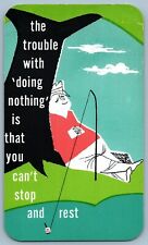 Comic Postcard~ Problem With Doing Nothing~ Pitman-Moore Co.~ 1958 Indy Cancle picture