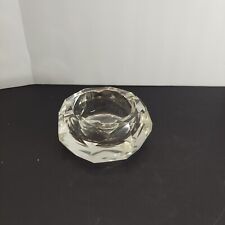 BACCARAT FRANCE FACETED Cristal Round Ashtray ~ 4 1/4