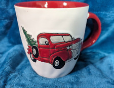 Christmas Red Pickup Truck With Christmas Tree Coffee Mug picture