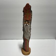 Hand Carved Rustic Folk Art Santa By Shirley Sanders Copyright #32 picture