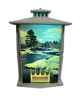 Hamm's Beer sign old vintage white chalet frame light up sign of Northwoods 50s picture