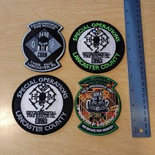 Lancaster County PA HazMat 2 Environmental Fire Rescue Company 4-patch set picture