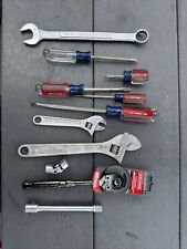 Sears Craftsman USA Tool Lot Screwdrivers Wrenches Swivel Socket Extension Vint picture