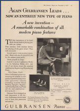 Vintage 1927 GULBRANSEN Pianos Grand Musical Instrument Ephemera 1920's Print Ad picture