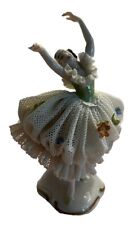 Vtg Alteste Volkstedt Porcelain Figurine  ~ Dresden Lace Ballerina 1940s MINT picture