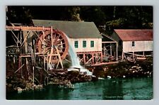 Ketchikan Creek AK-Alaska, Waterwheel Mill, Vintage Postcard picture