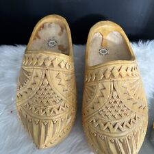 Vintage Made In Holland Wooden Clogs 25cm 38/39 picture