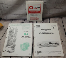 3 OEM ONAN BFA RV Genorator Operator Parts & Installation 16004 Manual 1978 Vtg picture