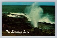 Kauai HI-Hawaii, The Spouting Horn, Geyser, Vintage Postcard picture