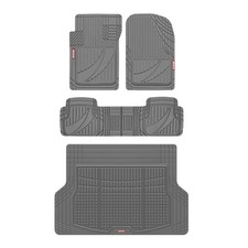 Motor Trend Flex Tough Advanced Gray Rubber Car Floor Mats with Cargo picture